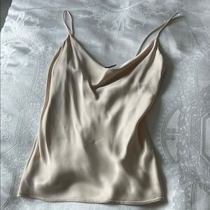 Zara Cream Satin Cowl Neck Camisole